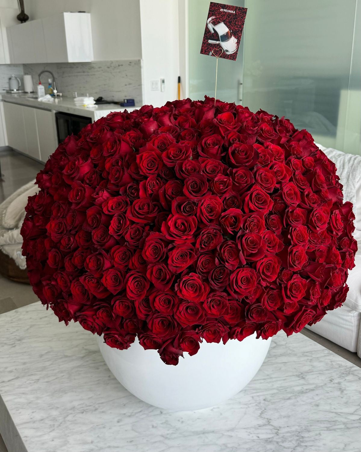 101 Red Roses With Vase