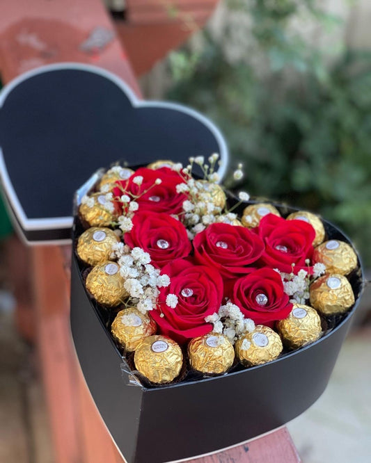 CHOCOLATE ROSE | LASER HEART GIFT BOX